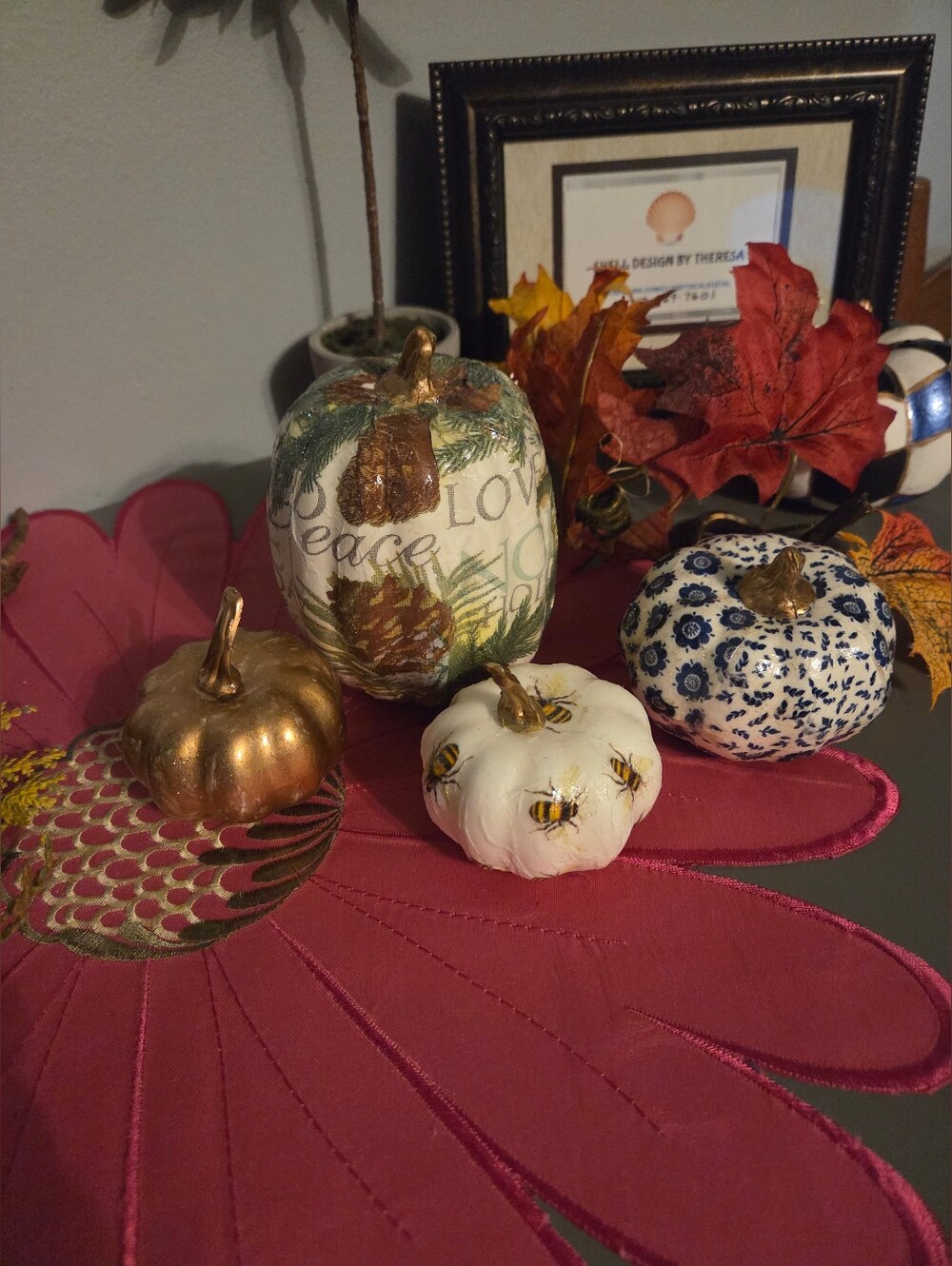 Handcrafted Pumpkins Bundle Of 4